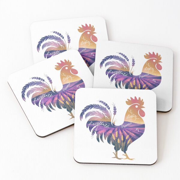 Item preview, Exploring France - gallic rooster and lavender fields designed and sold by wanderenergi.