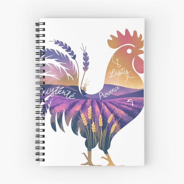 Item preview, Exploring France - gallic rooster and lavender fields designed and sold by wanderenergi.