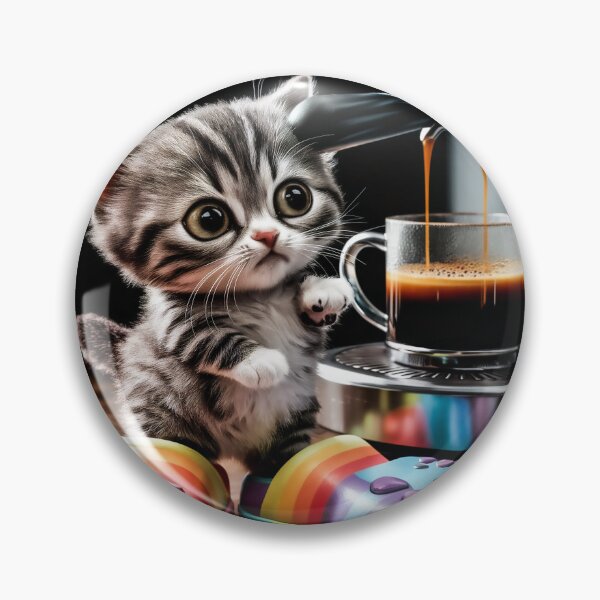 Item preview, Cat with coffee designed and sold by QuanntixArt.