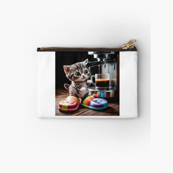 Item preview, Cat with coffee designed and sold by QuanntixArt.