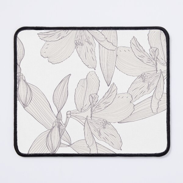 Item preview, Alstroemeria hand drawn flowers repeatable wallpaper. designed and sold by MatyKotiv.