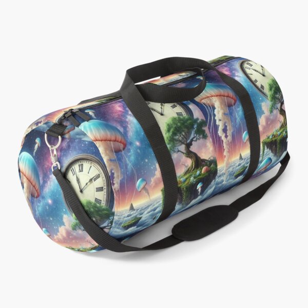 Item preview, This image depicts a surreal and fantastical scene where elements of nature and time are combined into a dreamlike landscape. designed and sold by Luci3120.