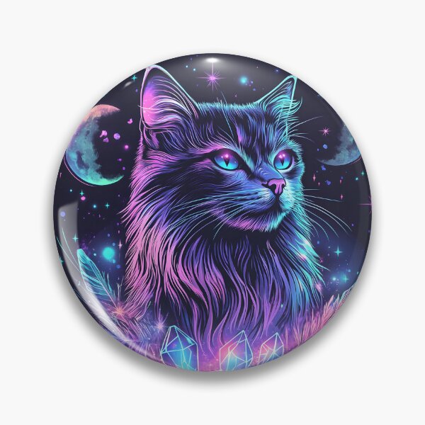 Artikelvorschau, Schwarze Katze mit holografischen Elementen entworfen und verkauft von natalidesign.