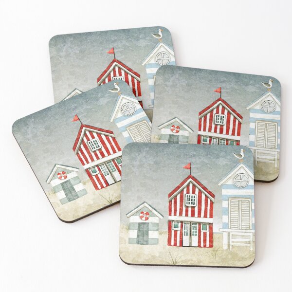 Item preview, beach huts designed and sold by katherineblower.