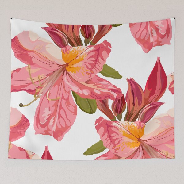 Item preview, Seamless pattern with pink Oleander flower. Rhododendron Cosmopolitan flowers. designed and sold by MatyKotiv.