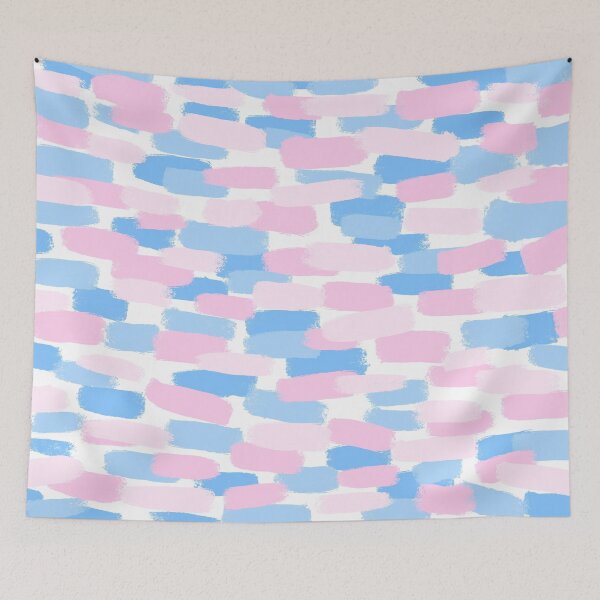 Item preview, Abstract, Pink and Blue, Paint Brush Strokes Effect designed and sold by OneThreeSix.