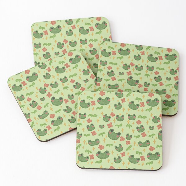 Item preview, Cute Froggy Pattern – Adorable Green Frogs with Flowers designed and sold by simple-goose.