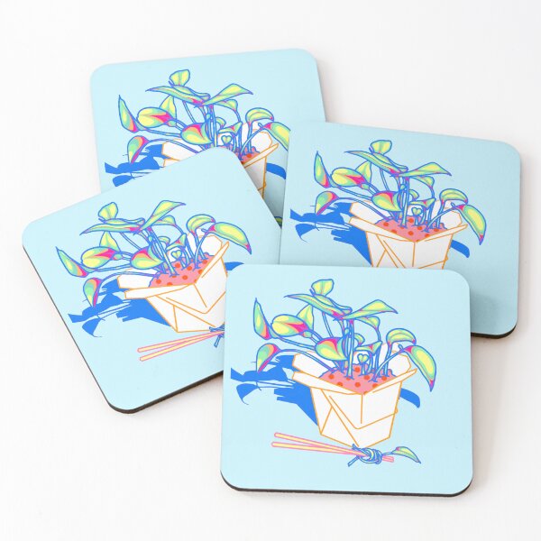Item preview, Blue pothos in a takeout box designed and sold by Radicalyul.