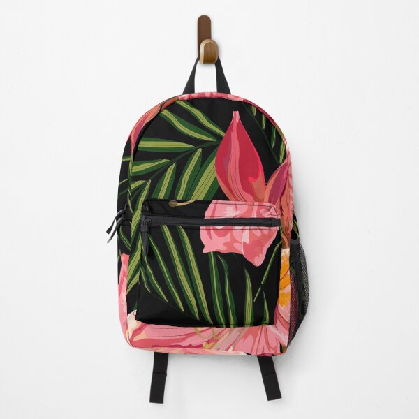 Item preview, Seamless pattern with pink Oleander flower, palm leaves. Rhododendron Cosmopolitan flowers  background.  designed and sold by MatyKotiv.