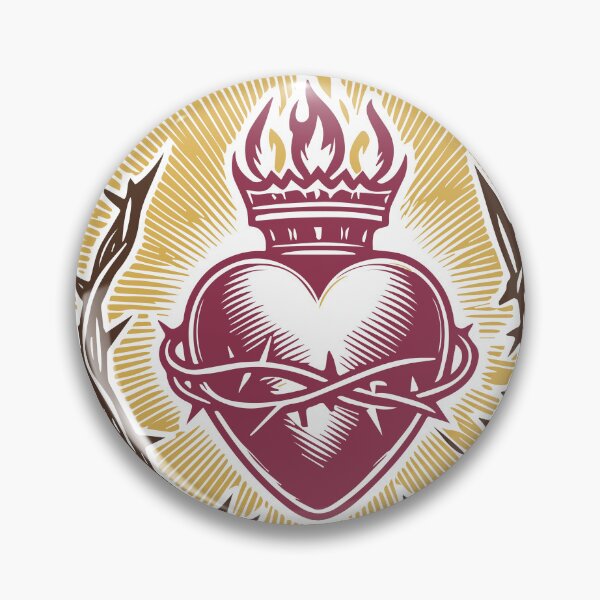 Item preview, Cuore Sacro con fiamme designed and sold by Turco-Design.