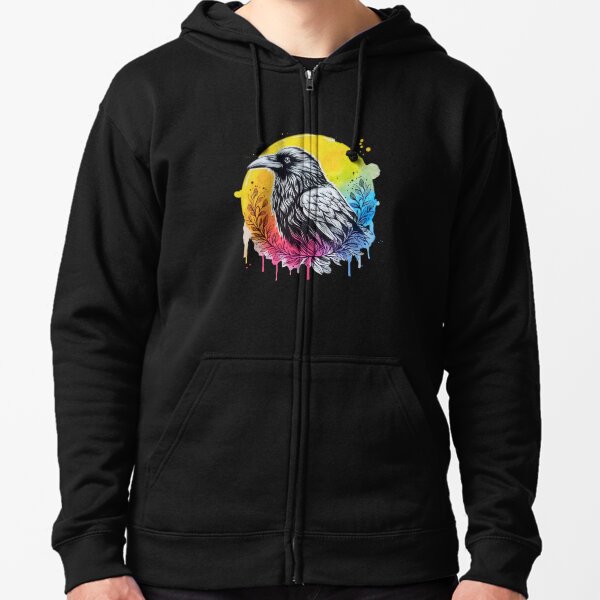 Item preview, A Majestic Raven with a Colorful Circle in the Background designed and sold by Marcoshop10.