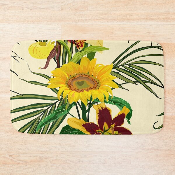 Item preview, Seamless pattern with yellow flowers. sunflower, orchid, lilies flowers. designed and sold by MatyKotiv.