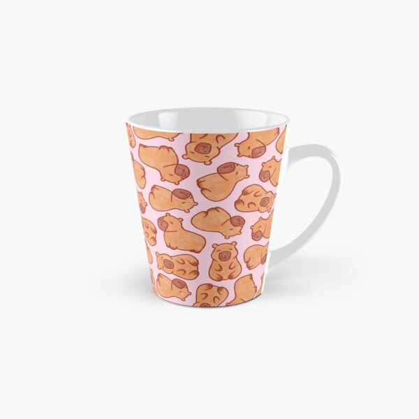 Item preview, Capybara pattern with pink background designed and sold by winterpumpkin.