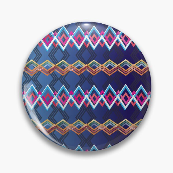 Item preview, Multicolored geometric pattern on blue background designed and sold by wonghong.