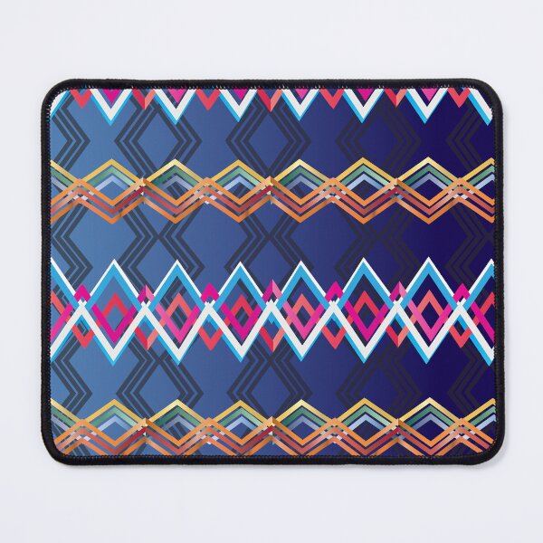 Item preview, Multicolored geometric pattern on blue background designed and sold by wonghong.
