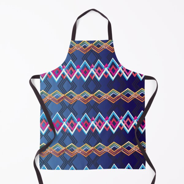 Item preview, Multicolored geometric pattern on blue background designed and sold by wonghong.
