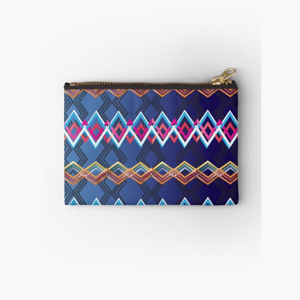 Item preview, Multicolored geometric pattern on blue background designed and sold by wonghong.