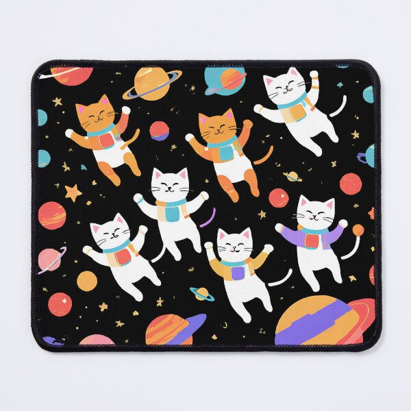 Item preview, "Galactic Cat Party - Floating Feline Astronauts" designed and sold by WeirdSketcher.