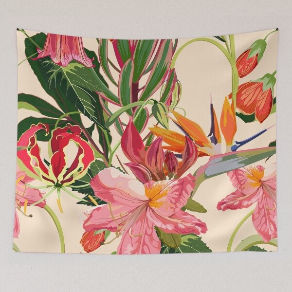 Item preview, Seamless pattern with pink Oleander and tropical flowers. Rhododendron Cosmopolitan flowers. designed and sold by MatyKotiv.