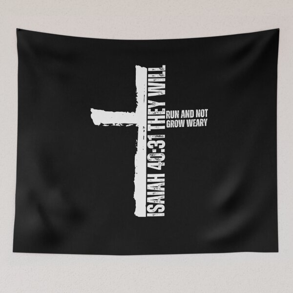 Item preview, They will run and not grow weary workout gym cross passage designed and sold by snowry.