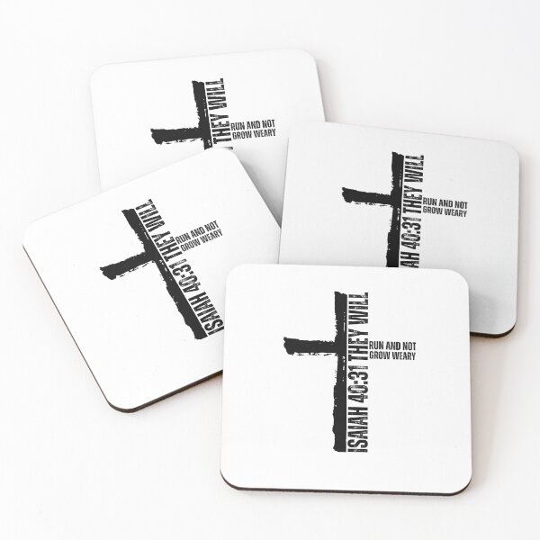 Item preview, They will run and not grow weary workout gym cross Christian designed and sold by snowry.