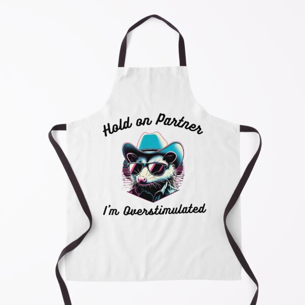Item preview, Hold on Partner I'm Overstimulated funny possum cowboy humor designed and sold by snowry.