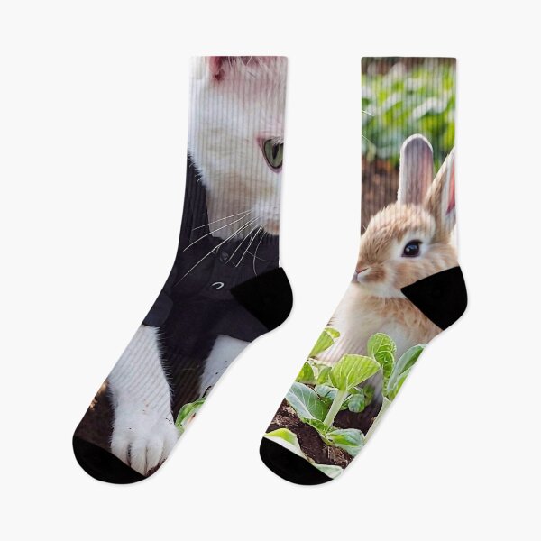 Item preview, Cat and Rabbit Planting Cabbage designed and sold by M-Y-A-R-T-.
