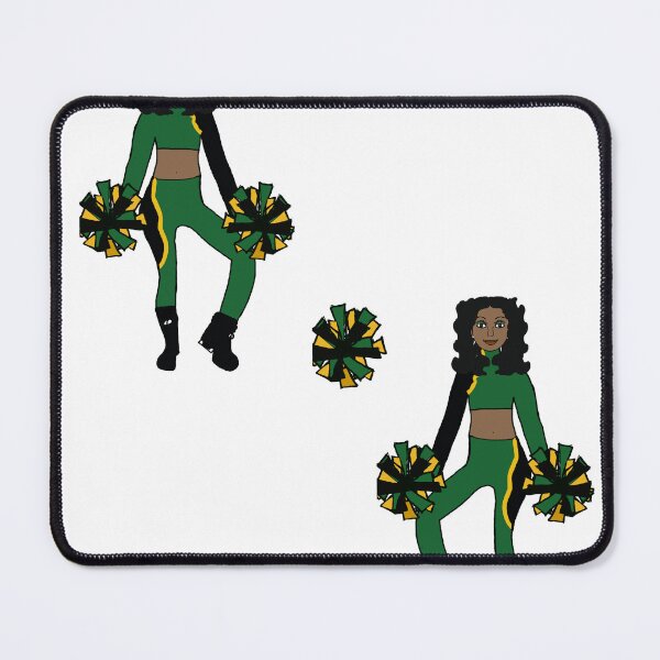 Item preview, Green Yellow Black Pom Cheer #1 designed and sold by TheStyleofU.