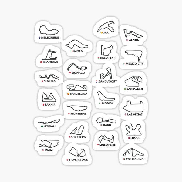 Item preview, F1 2025 Circuits Sticker designed and sold by SEF Designs.