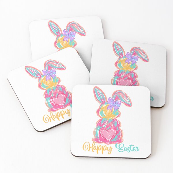 Item preview, Colorful Brushstroke Easter Bunny with Heart and Bow Gifts designed and sold by Maniutek.