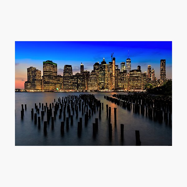 Item preview, New York City Skyline at Dusk from Brooklyn designed and sold by Aure50.