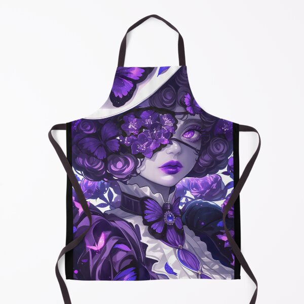 Item preview, Fantasy art of a Gothic Girl with butterflies and an eyepatch. designed and sold by VibeXVerse.