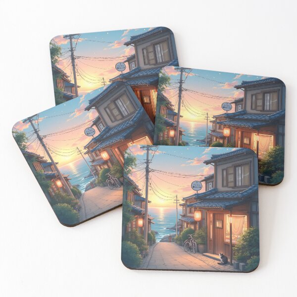 Item preview,  Ocean Alley at Sundown – A Ghibli Dream designed and sold by DelMoore93.