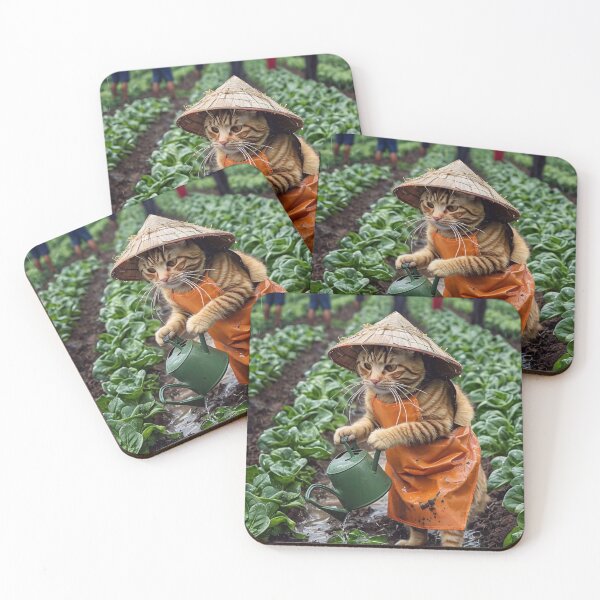 Item preview, Cat Watering Plants designed and sold by M-Y-A-R-T-.