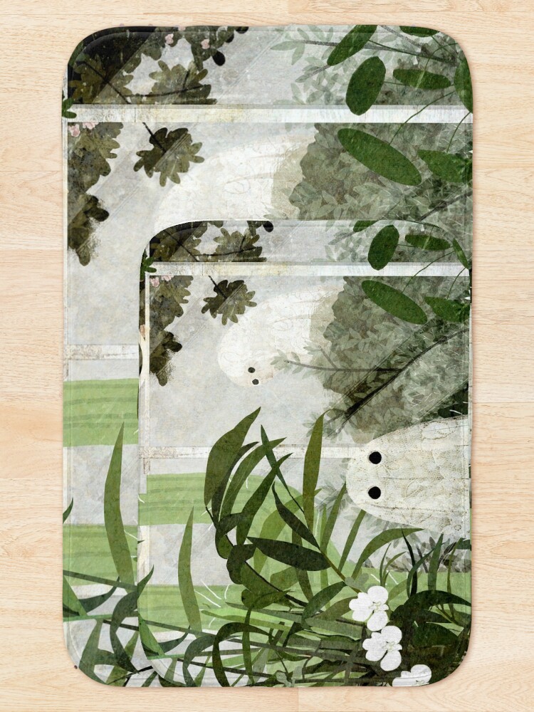Thumbnail 5 of 6, Bath Mat, There's A Ghost in the Greenhouse Again designed and sold by katherineblower.