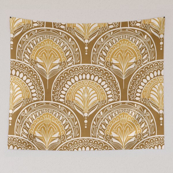 Item preview, Boho Doodle Mermaid Scales - Mustard designed and sold by Tangerine-Tane.
