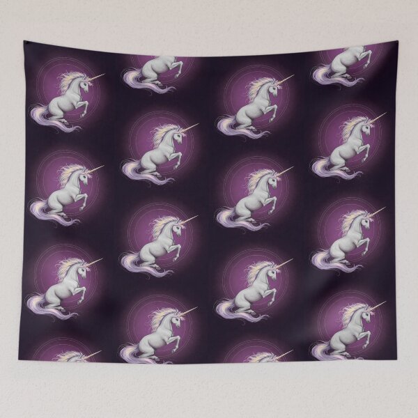 Item preview, Enchanted Unicorn Elven Companionship Fantasy Magic White  designed and sold by ART ATTACK ZONE.