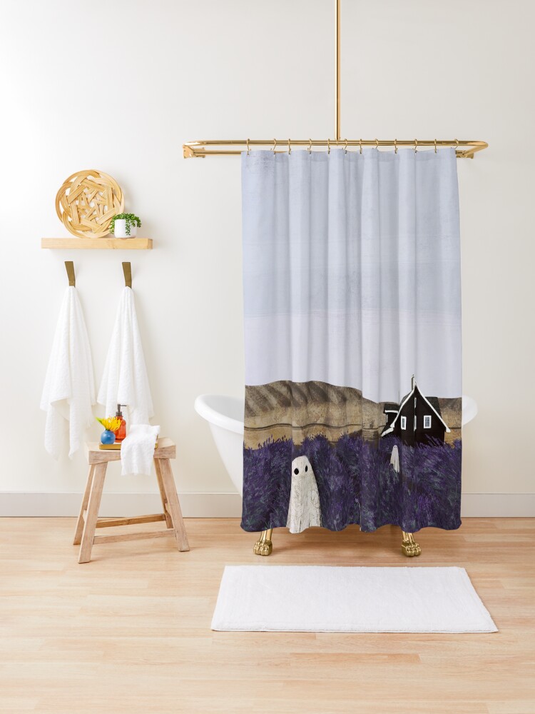 Thumbnail 1 of 5, Shower Curtain, Lavender Fields designed and sold by katherineblower.