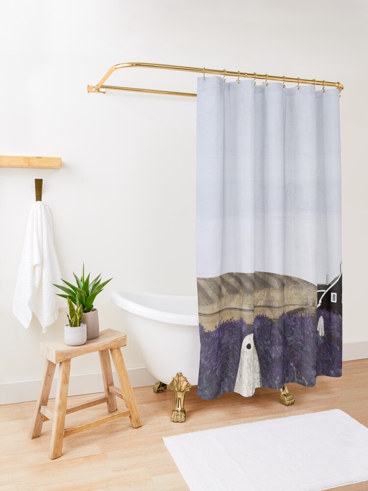 Thumbnail 3 of 5, Shower Curtain, Lavender Fields designed and sold by katherineblower.