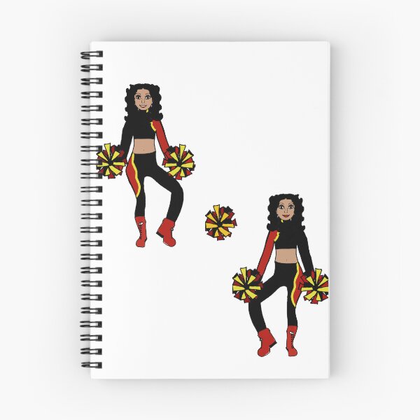 Aperçu de l'œuvre Pom Pom Cheer noir rouge jaune #2 créée et vendue par TheStyleofU.