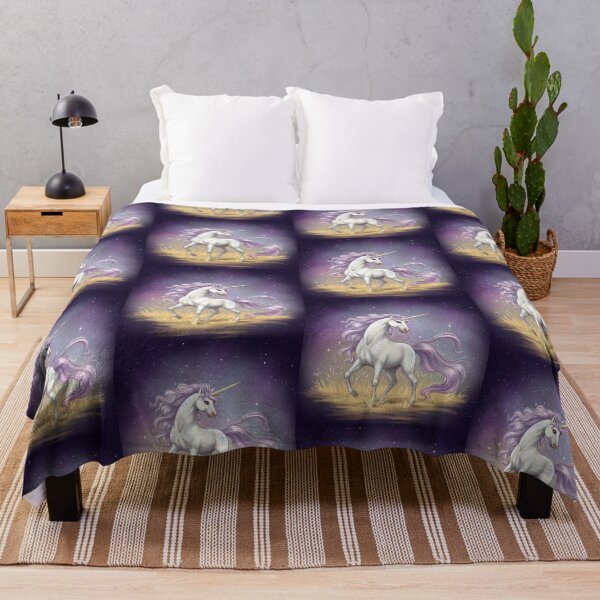 Item preview, Wild Space Unicorn Elven Companionship Fantasy Magic White designed and sold by ART ATTACK ZONE.