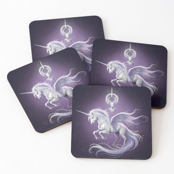 Item preview, Surreal God Unicorn Elven Companionship Fantasy Magic White  designed and sold by ART ATTACK ZONE.