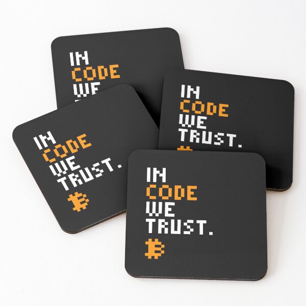 Item preview, In Code We Trust - Bitcoin Quote designed and sold by CyberRex.