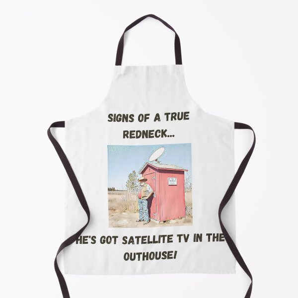 Item preview, Signs of a True Redneck: Satellite TV in the Outhouse! Black Text designed and sold by LaughGraphics - Fun Graphics, Serious Laughs!.