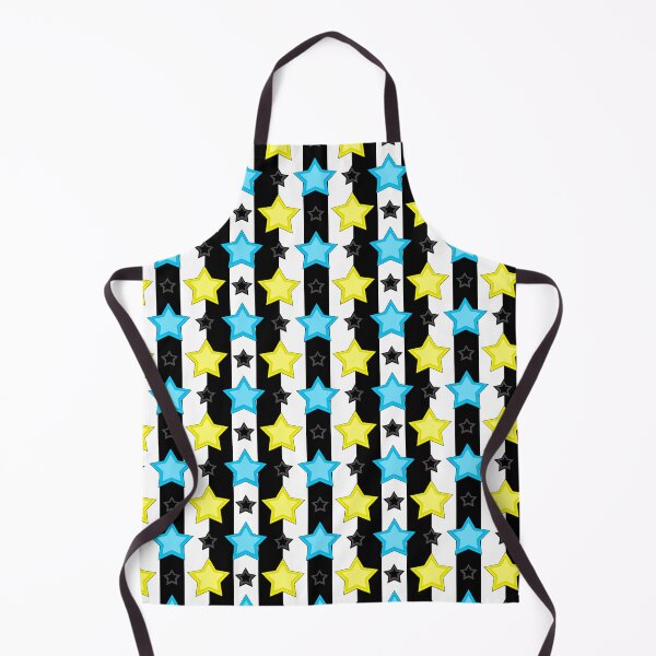 Item preview, Striped Blue Yellow Stars Pattern Design designed and sold by PatternTitan.