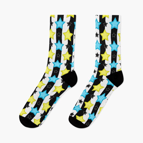 Item preview, Striped Blue Yellow Stars Pattern Design  designed and sold by PatternTitan.