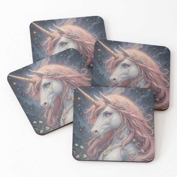 Item preview, Mystical Unicorns Under Starry Night Skies designed and sold by ART ATTACK ZONE.