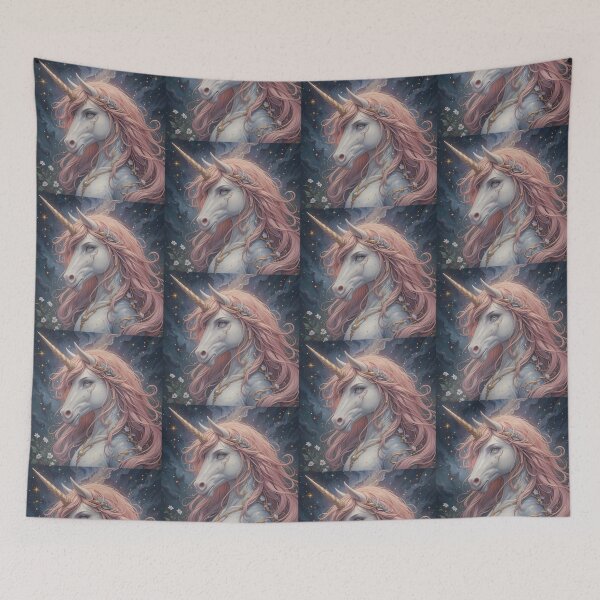 Item preview, Mystical Unicorns Under Starry Night Skies designed and sold by ART ATTACK ZONE.