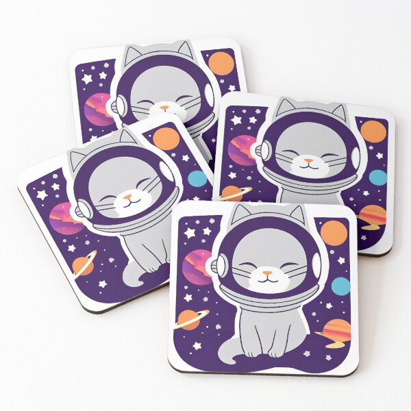 Item preview, Cosmic Kitty - Adorable Astronaut Cat in Space designed and sold by WeirdSketcher.