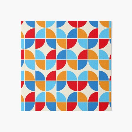 Item preview,  Minimalist Mid Century Geometric Shapes in Blue, Turquoise, Red and Orange Pattern  designed and sold by Yasminepatterns .